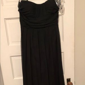 Black chiffon long dress